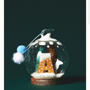 New Anthropologie Arctic Monogram Ornament A Christmas Tree Decor 2022